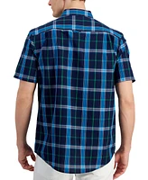 Club Room Men's Short Sleeve Printed Shirt, Created for Macy's