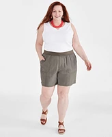 Style & Co Plus Mid Rise Pull-On Shorts, Created for Macy's