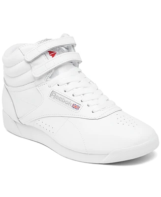 Reebok Women's Freestyle High Top Casual Sneakers from Finish Line