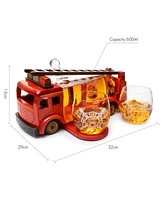 The Wine Savant Firetruck Decanter, Set of 3