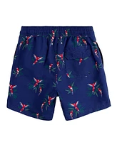 B by Brooks Brothers Big Boys Parrot Print Swim Trunks