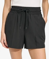 Andrew Marc Sport Women's Lightweight Stretch-Weave Drawstring Shorts