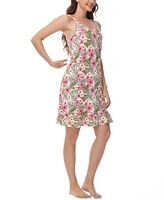 Ink+Ivy Women's Printed Ruffle Nightgown