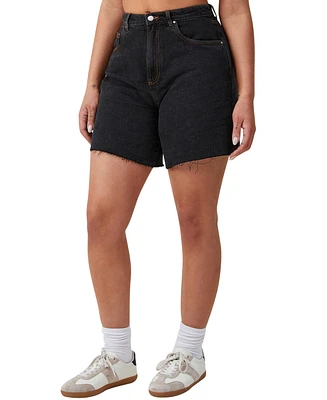 Cotton On Women's Curvy Relaxed Denim Shorts