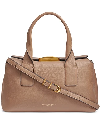 Donna Karan Amagansett Soft-Rolled Leather Satchel with Sculpted Magnet Closure