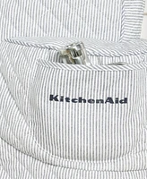 KitchenAid Fitted Tilt-Head Ticking Stripe Stand Mixer Cover with Storage Pocket Quilted, 14.37" x 18" 10"