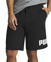 Puma Men's Regular-Fit Big Logo-Print Fleece 10" Shorts