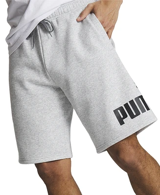 Puma Men's Regular-Fit Big Logo-Print Fleece 10" Shorts