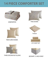 Hallmart Collectibles Olivia 14-Pc. Comforter Set, King, Exclusively at Macy's