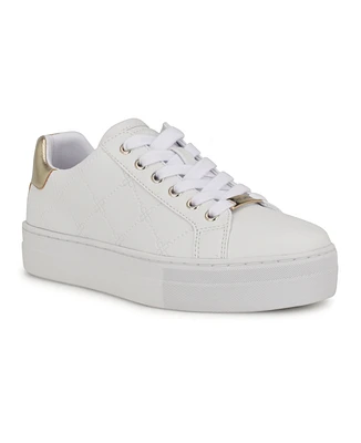 Nine West Women's Gatspy Lace-Up Platform Sneakers