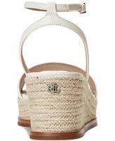 Lauren Ralph Women's Leona Espadrille Platform Wedge Sandals