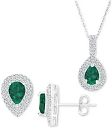 2-Pc. Set Lab-Grown Emerald (2-3/8 ct. t.w.) & Lab