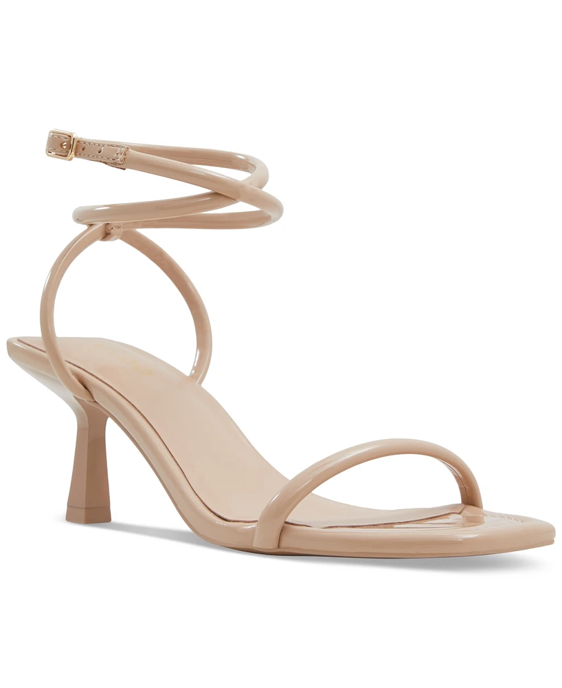 Aldo Women's Dime Strappy Ankle Wrap Dress Sandals