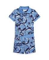 Polo Ralph Lauren Baby Boys Reef Print Cotton Shirt and Shorts Set