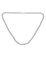 Bling Jewelry Dainty Sterling Silver Petite 4mm Round Bead Station Ball Necklace For Women Shinny 18 Inch