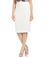 Kasper Crepe Pencil Midi Skirt, Regular & Petite Sizes