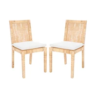 Tojo Cane Dining Chair W/ Cushion (Set Of 2)