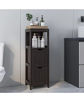 Wooden Bathroom Floor Cabinet with Removable Drawers