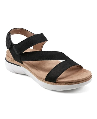 Earth Women's Roni Almond Toe Flat Strappy Casual Sandals