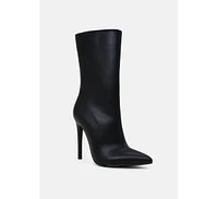 London Rag Micah Pointed Toe Stiletto High Ankle Boots