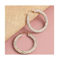 Sohi Women's Bling Hoop Earrings