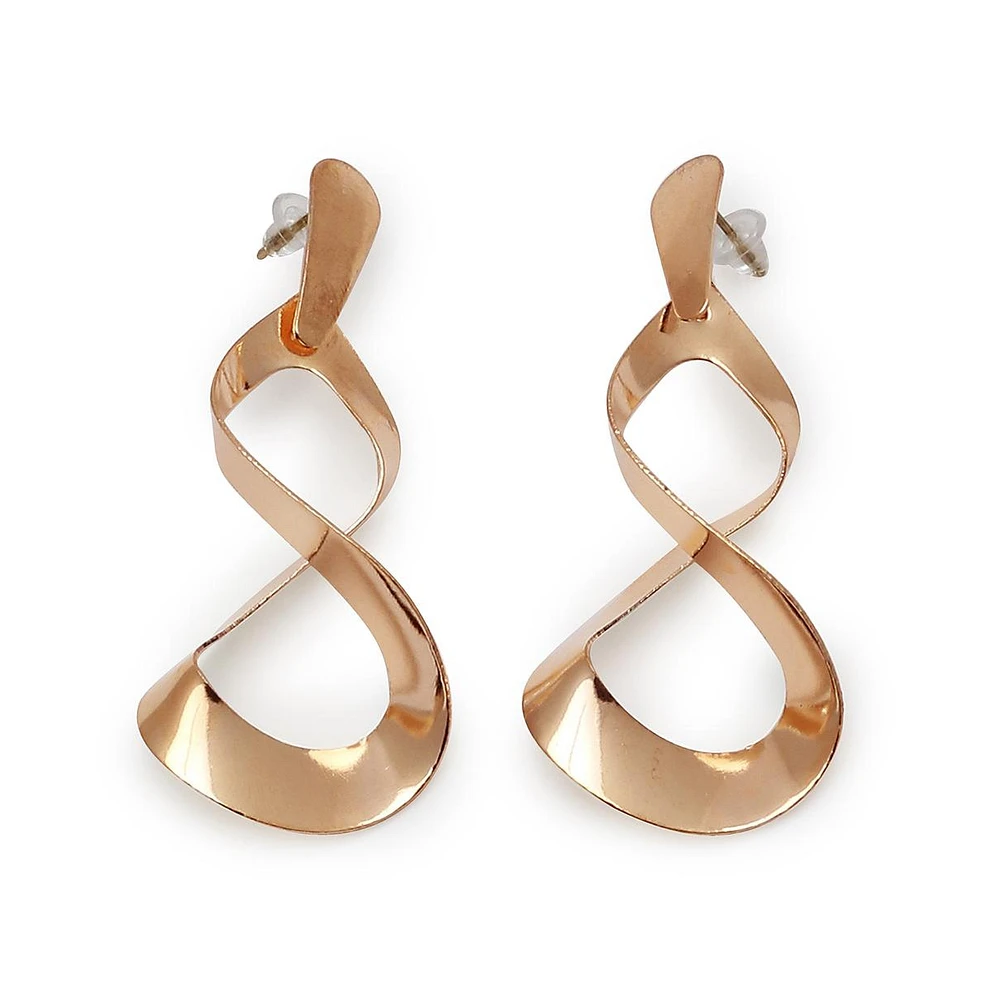 Sohi Women's Swirl Drop Earrings