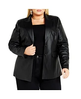 Plus Fallon Faux Leather Jacket