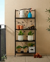 Glitzhome 52" H 4-Tiered Rectangular Metal Shelf Plant Stand or Storage Rack