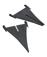 Glitzhome 5.25" H Set of 4 Resin Solar Powered Disk Light or Outdoor Pathway Light or Ground Light