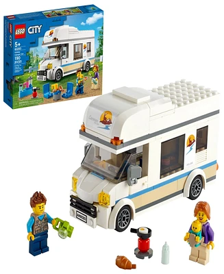 Lego City 60283 Holiday Camper Van Toy Building Set with Family Minifigures