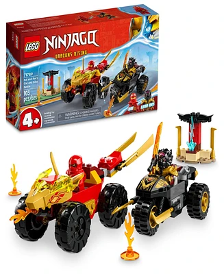 Lego Ninjago 71789 Kai and Ras's Car and Bike Battle Toy Building Set