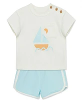 Little Me Sail Away 2 Piece Shorts Set