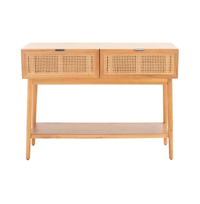 Baisley 2 Drawer Rattan Console Table