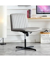 Simplie Fun Adjustable Swivel Office Chair with Black Footrest