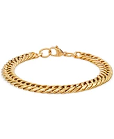 Steeltime Men's Stainless Steel Cuban Link Chain Bracelet