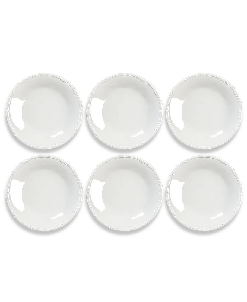 TarHong Bamboo Raised Rim Salad Plates, Set of 6