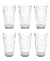 TarHong Beaded Jumbo Cobalt Glasses, Set of 6