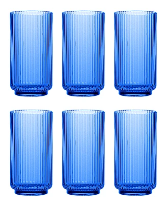 TarHong Mesa Jumbo Cobalt Glasses, Set of 6