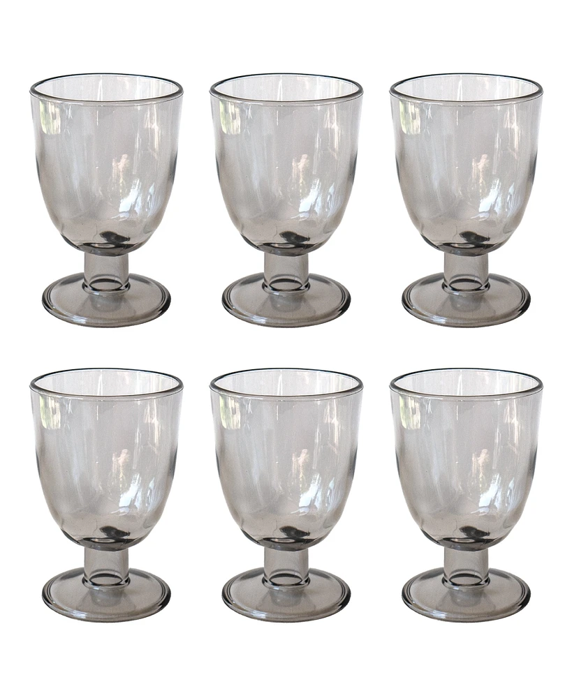 TarHong Rustic Goblets Glasses, Set of 6