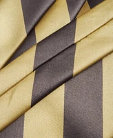 Tayion Collection Men's Brown Gold Stripe Tie