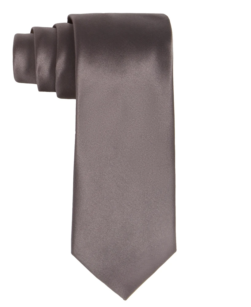 Tayion Collection Men's Brown Solid Tie