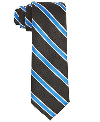 Tayion Collection Men's Royal Blue & White Stripe Tie