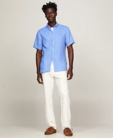 Tommy Hilfiger Men's Regular-Fit Linen Short-Sleeve Shirt
