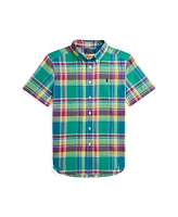 Polo Ralph Lauren Big Boys Cotton Madras Short-Sleeve Shirt