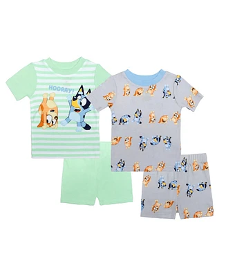 Bluey Toddler Boys Short Pajama Set, 4 Pc