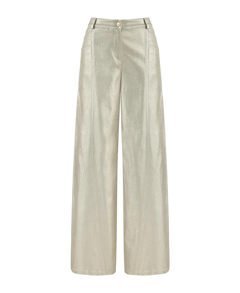 Women's Metallic Printed Pants