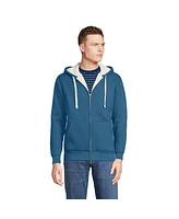 Lands' End Men's High Pile Lined Waffle Full Zip Hoodie