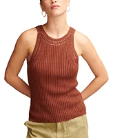 Lucky Brand Women's Crochet-Trim Sweater-Knit Tank