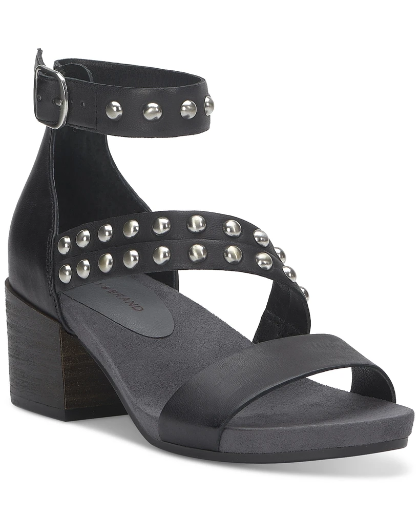 Lucky Brand Women's Piah Studded Block-Heel City Sandals