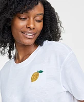 On 34th Women's Cropped Sequin Embellished Tee, Created for Macy's